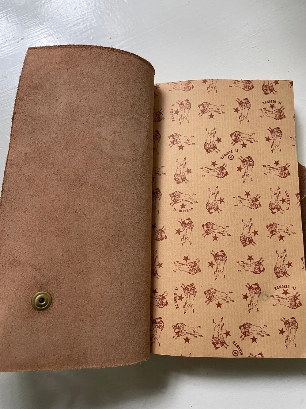 Il Bisonte Leather Journal Folio - Brown